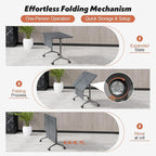 Goakwwuz Conference Room Table, Folding Conference Tables, Thicken Grey Tabletop - Image 8