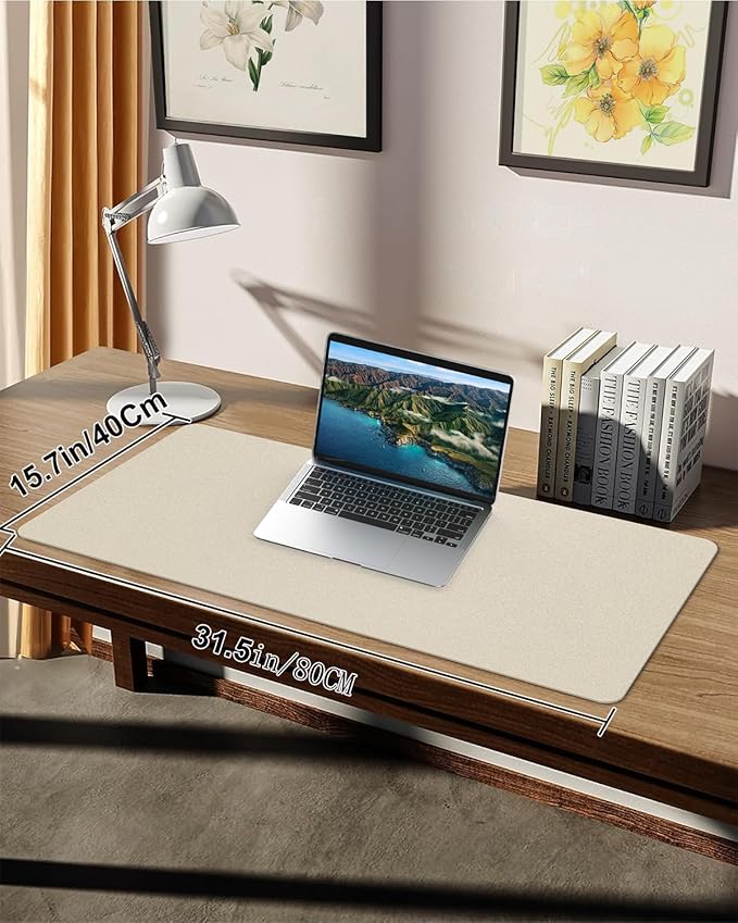Small Desk Mat, Leather Desk Pad Protector, Desk Mouse pad, Office Desk mat - Image 7