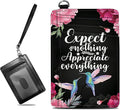 BWEGRHE Small Travel Wallets, Humingbird Flower Slim Minimalist Front Pocket by BWEGRHE