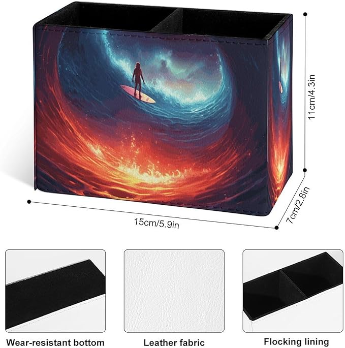 Famame Astronaut Surfing Space Wave Pencil Holder - Image 3