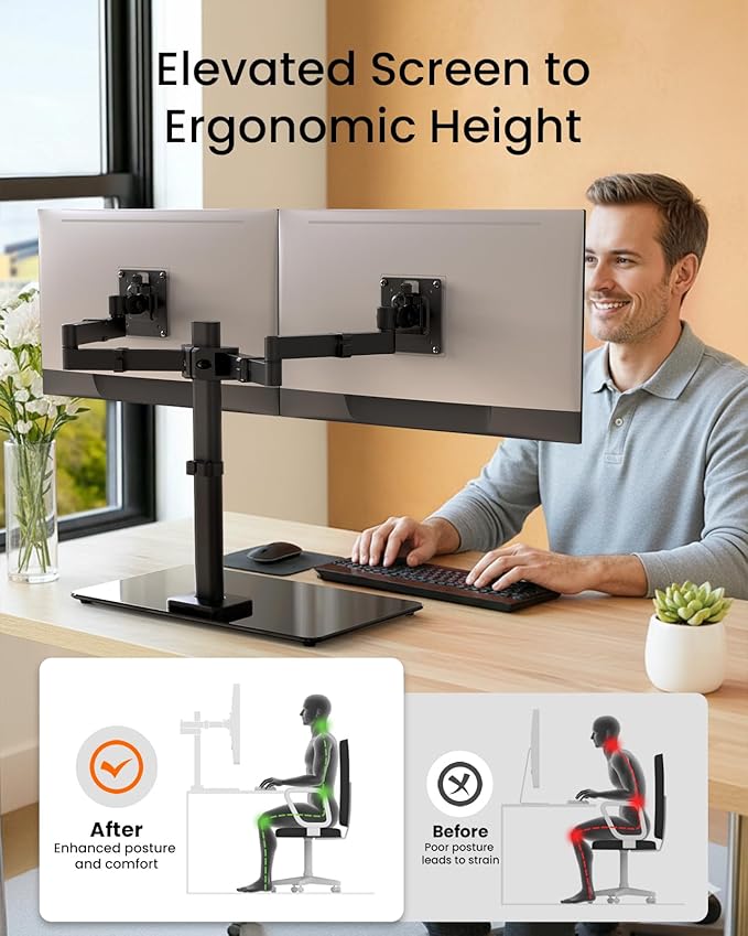 ErGear Freestanding Dual Monitor Stand - Image 8