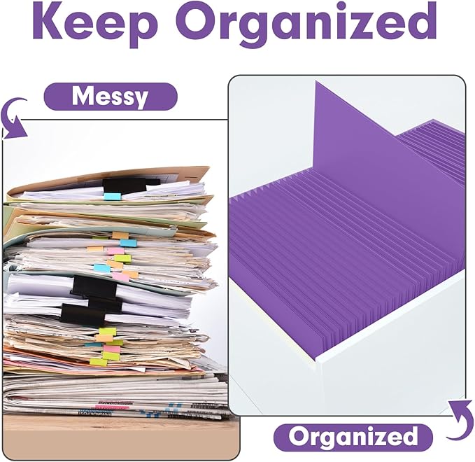 Two Pocket Folders, PANDRI 50 Pack 2 Pocket Folders, Letter Size Paper File - Image 3