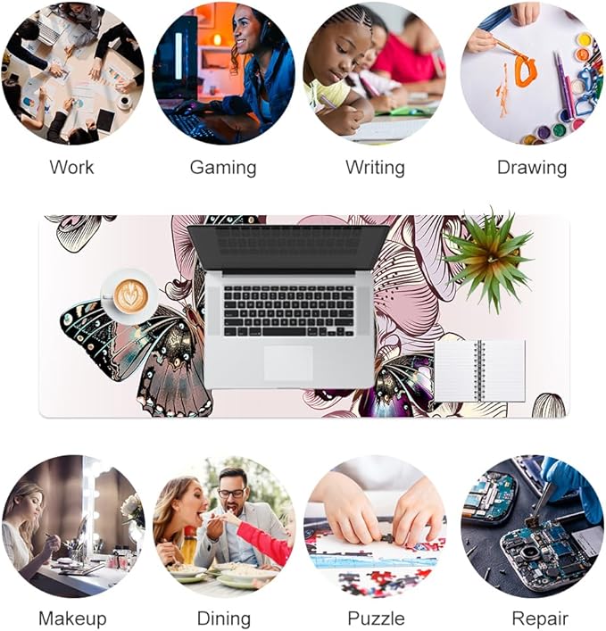 QIYI Large Mouse Pad, PU Leather Desk Blotter Protector, Waterproof Computer - Image 7