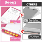 Sooez Glitter Clipboard with Storage, High Capacity Clip Boards 8.5x11 with Pen - Image 2