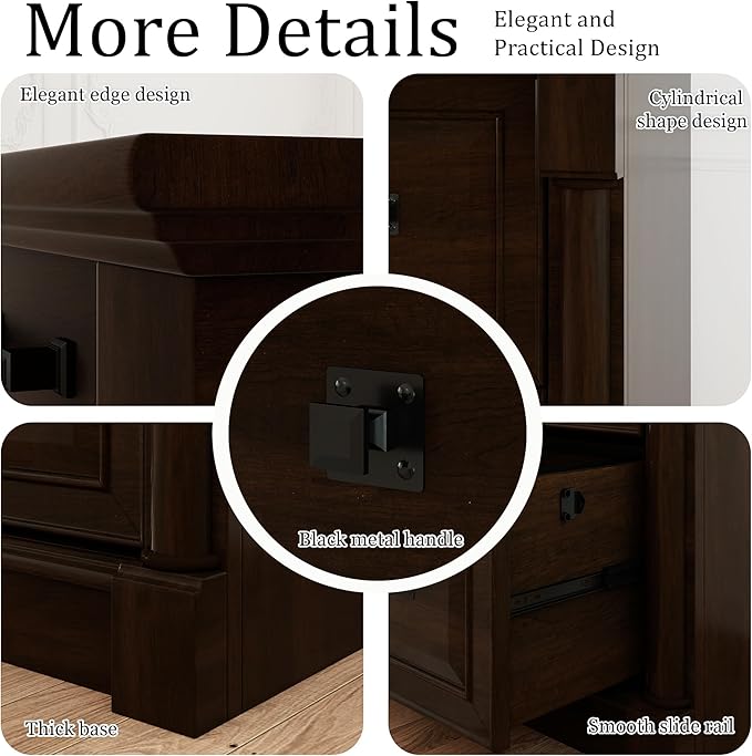 blini 2 Drawer File Cabinet Farmhouse Lateral File Cabinet - Image 5