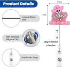 Stay Positive Skull Funny Nurse Badge Reel, Retractable ID Card Badge Holders - Image 3
