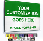 Custom Metal Signs, Personalized Aluminum, Customized Safety, Business Signs