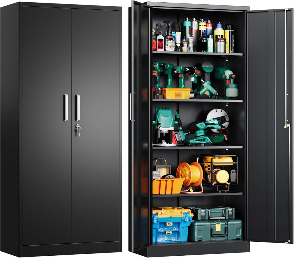 metal garage storage cabinet, durable metal storage solution, main product view