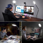 2 packs video conference light for computer, webcam showing dimensions