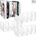 Lemecima 4 Pack Acrylic File Sorter, 4-Section Clear Desktop File Folder Holder by Unknown