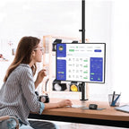 WALI Single Monitor Stand Desk Mount, 39 inch Tall Monitor Stand Fully - Image 7