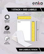 enKo 4 x 6 Thermal Fan Fold Labels Compatible - Image 2