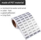 1-2000 Consecutive Number Inventory Stickers Self Adhesive Waterproof Labels - Image 4