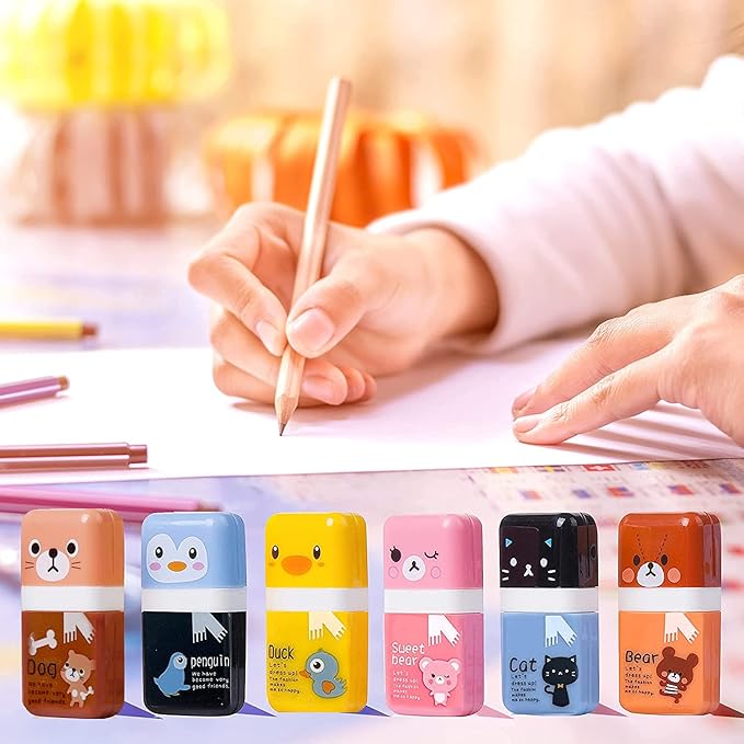 Performore 6‑Pack Animal‑Theme Cute Pencil Erasers - Image 5