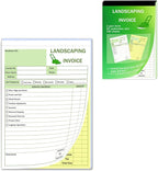 Garden Service Invoice Receipt Book, 2-Part Carbonless Landscaping Invoice Book by Unknown