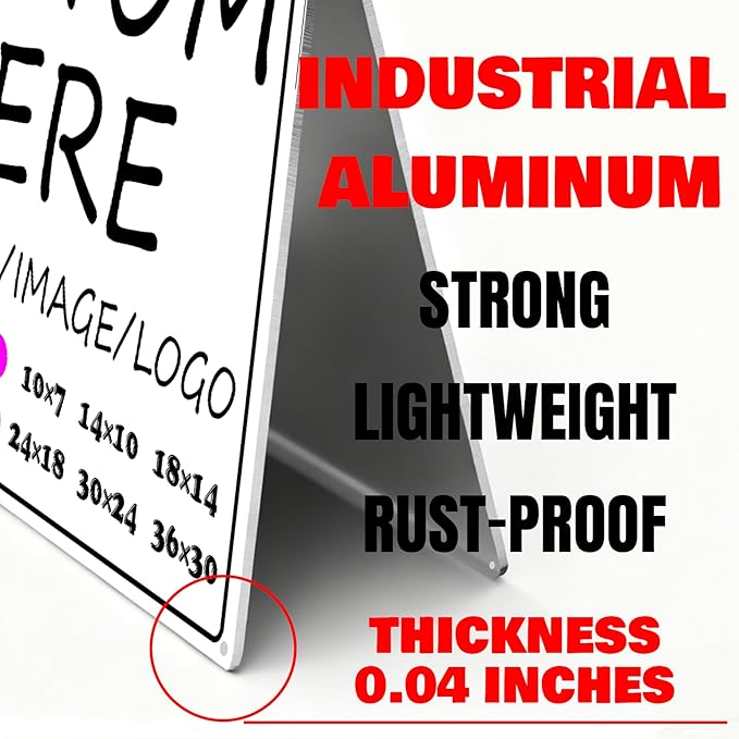 Custom Signs Outdoor-30×24inches-Large size, Prefabricated holes, - Image 3