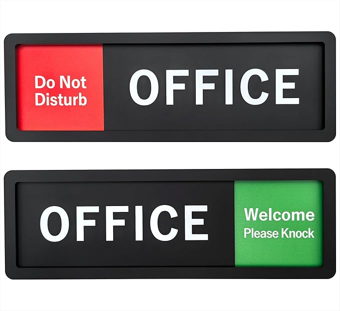 Office Sign – Do Not Disturb/Knock Welcome Slide Switch Sign, Premium Durable - Image 7
