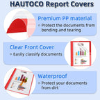 HAUTOCO 30 Pack Plastic Report Covers - Image 5