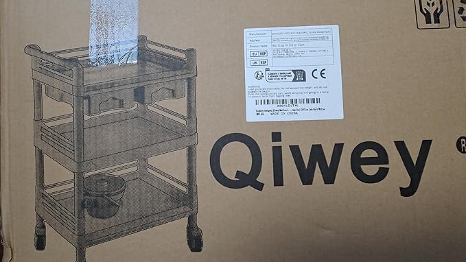 Rolling Utility Cart, Qiwey Medical Utility Cart - Image 2