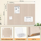 Smarpau Large Cork Board for Walls, 12 Pack Felt Wall Tiles - Image 2