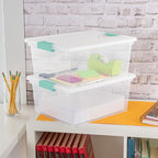 Sterilite 16-Pack Clip Box, Stackable Clear Plastic Bins - Image 9