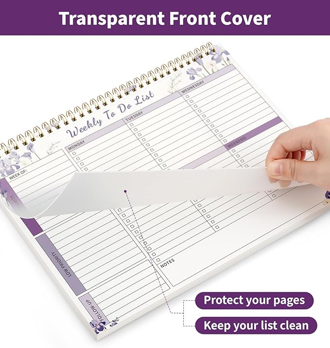 ALKALO 104 Pgs Weekly To Do List Notepad, 52 Duplex-Printed Undated Sheets 100 - Image 6