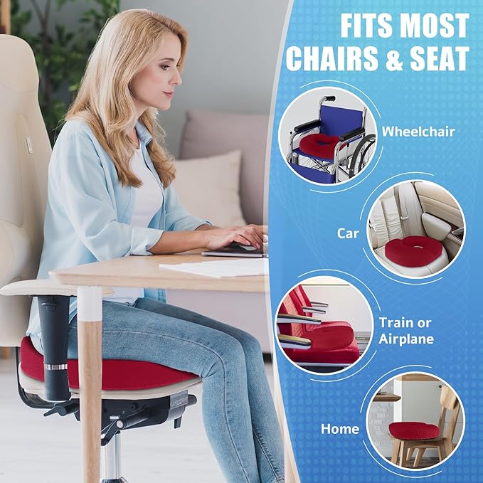 BlissTrends Donut Pillow Seat Cushion, Donut Chair Cushions - Image 6