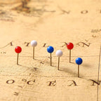 WILLBOND 500 Pack Map Push Pins Map Tacks Small Round Head Push Pins Thumb Tacks - Image 4