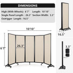 Strongbird Room Partition, Folding Privacy Divider, Office Partition Dividers - Image 5