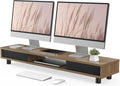fenge dual monitor stand with storage, desk shelf, main product view