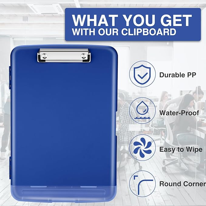 Sooez Clipboards with Storage, High Capacity Clip Boards 8.5x11 with Storage - Image 4