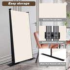 CHOSENM Room Divider, 4 Panel Folding Privacy Screens - Image 4