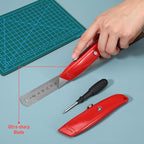 20 Pcs Retractable Utility Knife, Box Cutter Aluminum Alloy Carpet Knife Heavy - Image 6