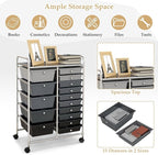 HAPPYGRILL 15-Drawer Rolling Cart, Storage Carts - Image 5