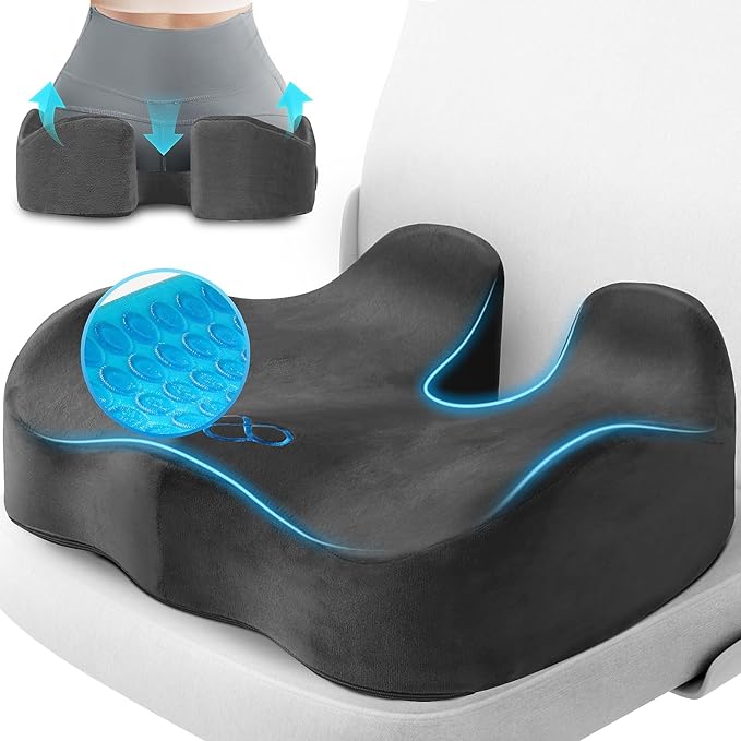 CushyOasis Seat Cushion, Gel Chair Cushions, Office Chair Cushions, Anti-Slip by CushyOasis