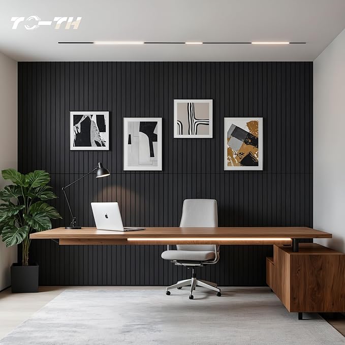 TO-TH Wood-Look Acoustic Wall Panels, 10 Pack 47.2” x 23.6” Sound Panels - Image 7