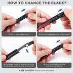 WORKPRO Premium Utility Knife Retractable Snap-off Blade, Heavy Duty Aluminum - Image 6