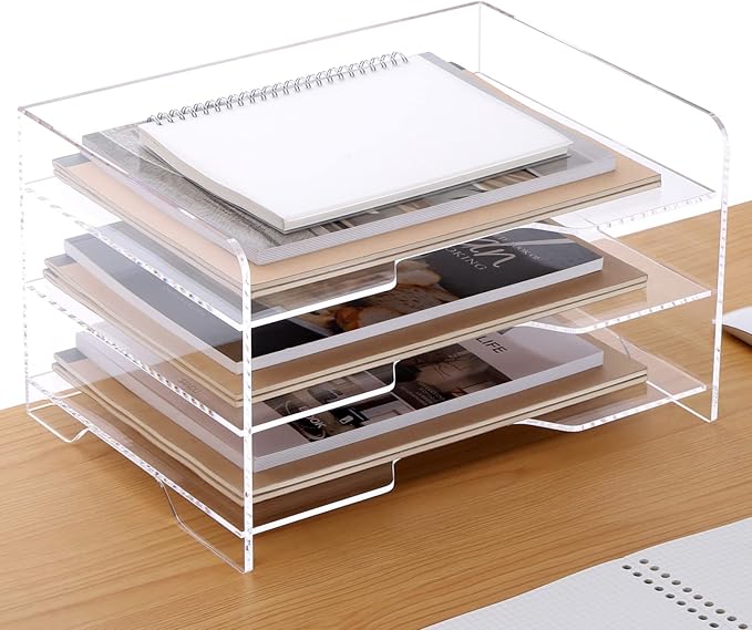 SANRUI Acrylic Paper Organizer Letter Tray by SANRUI