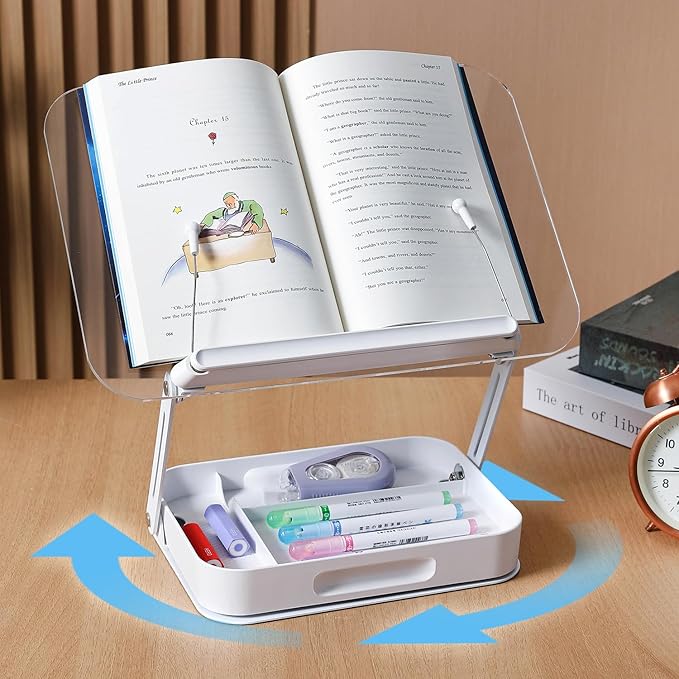 ZOEY Acrylic Book Stand for Reading Adjustable Book Holder by ZOEY
