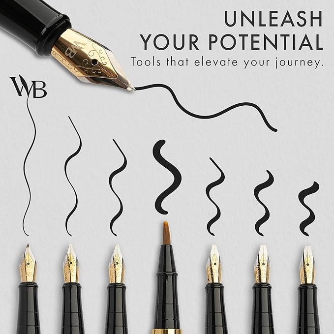 Wordsworth & Black Calligraphy Pen Gift Set, Includes Bottle, 6 Cartridges - Image 5