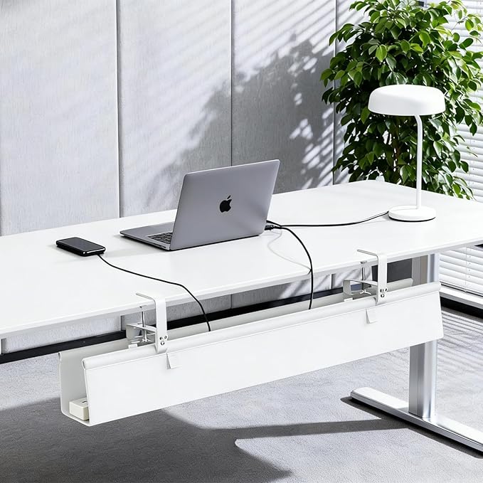 Oxford Cloth Under Desk Cable Management Tray, No-Drill 36" Desk Cable - Image 8