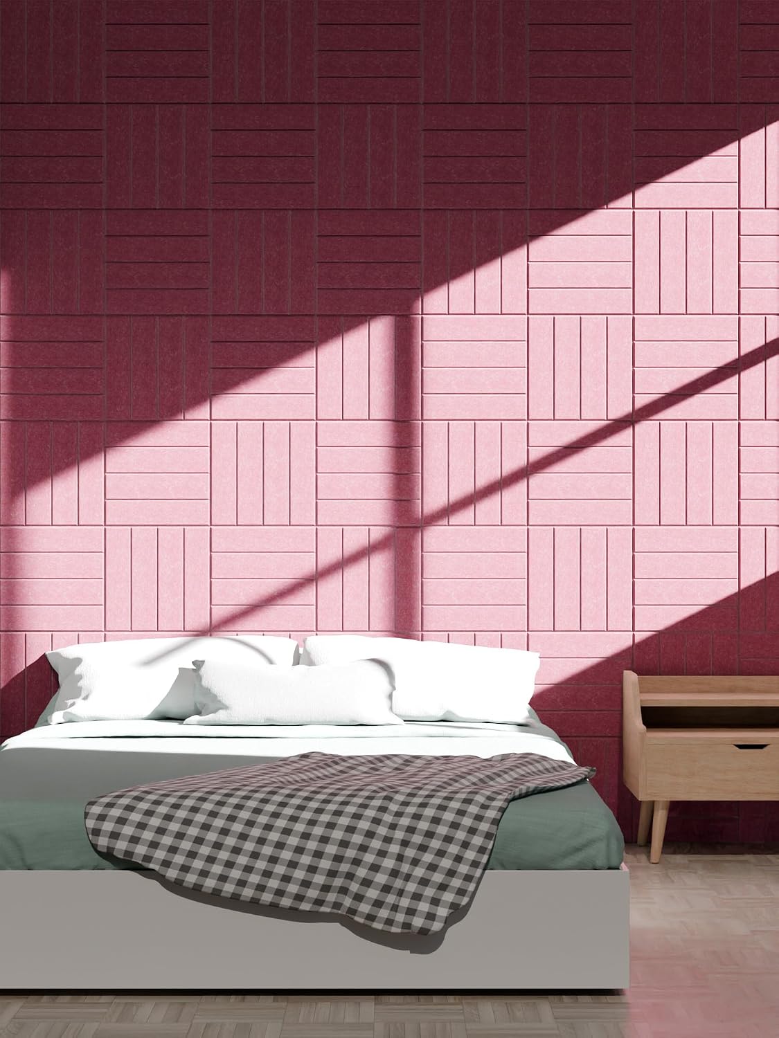 Felt Bulletin Board Tiles 48"x36", 12-Pack, Self-Adhesive Pin Board...