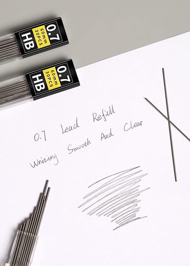 Lifreer 0.7 Lead Refills, Unbreakable 0.7 mm Lead Refills and 2 Premium Erasers - Image 4