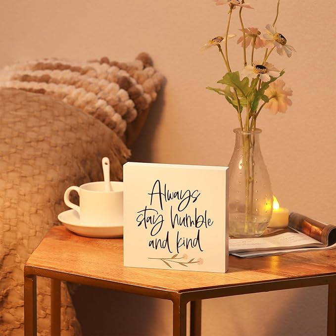 3 PCS Inspirational Wooden Box Signs - Image 4