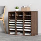 VEVOR 24-Compartment Office Mailbox, Adjustable Shelves, Wood Literature Sorter by VEVOR