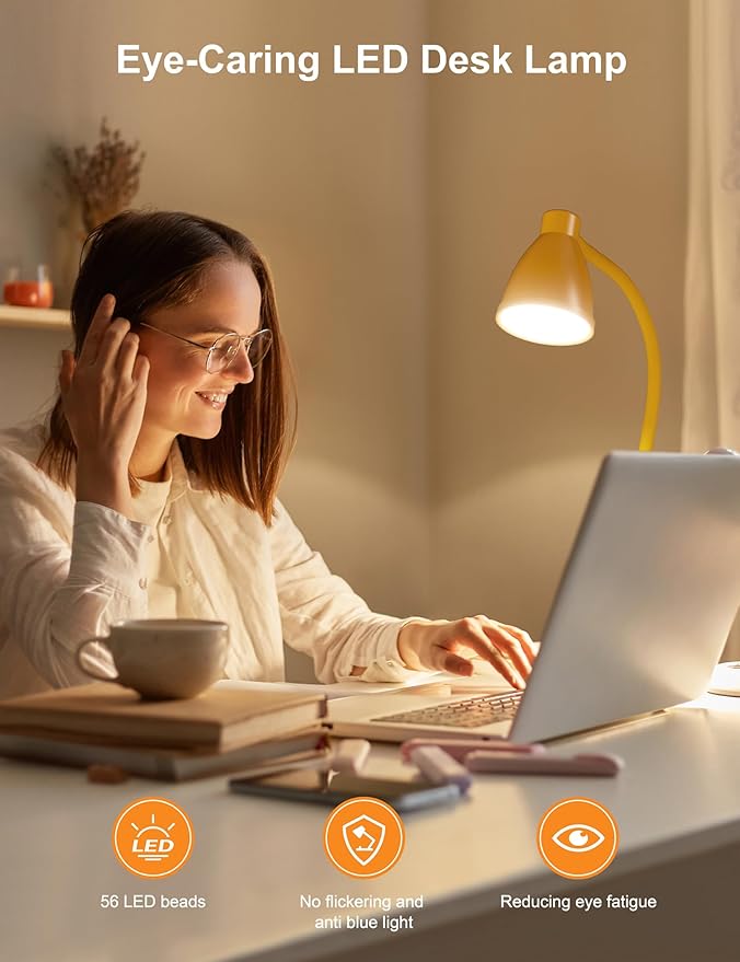 BOHON LED Desk Lamp with USB Charging Port, 3 Color Modes Fully Dimmable - Image 6