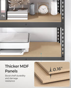 songmics 5-tier storage shelves, load 2310 lb, garage, front angle view