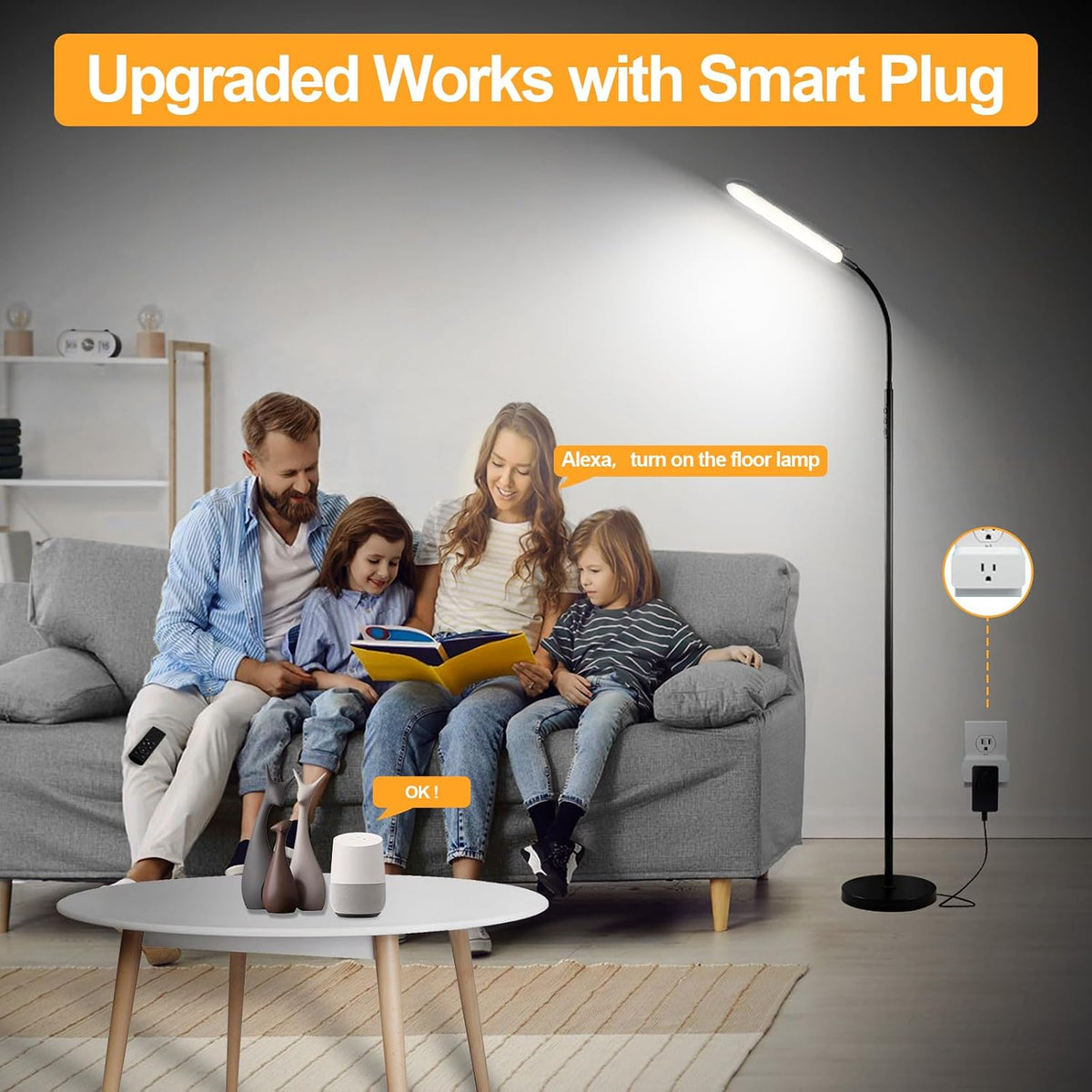 marctronic Floor Lamp, 18W 1800LM Super Bright LED Floor Lamp with Remote &am...