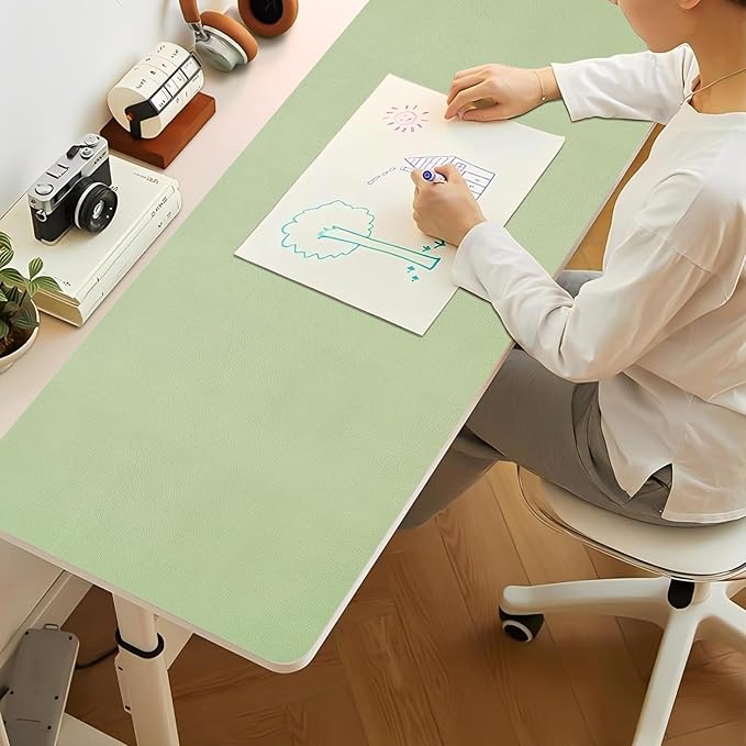 Bloss 47.2" x 16.9" Large Desk Mat, Leather Mouse Keyboard Pad, Non-Slip - Image 6