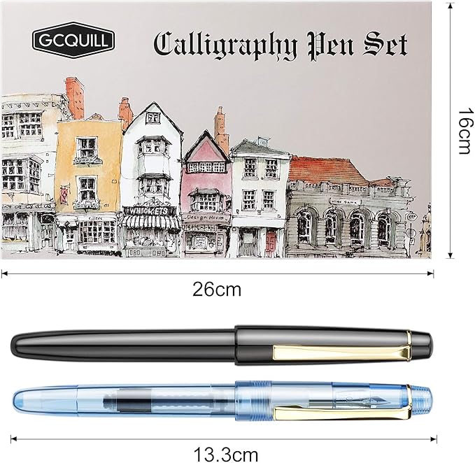 GC QUILL Calligraphy Set Fountain Pens 7 Different Size Nibs and 36 Assorted - Image 3